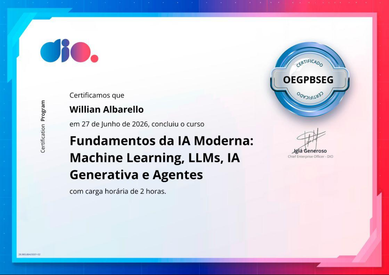 Certificado Fundamentos da IA Moderna